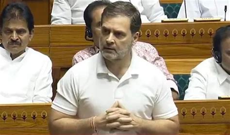 Rahul Gandhi Raises Issues Of In Neet Agniveer Manipur Rising Inflation Amid Din In Lok Sabha