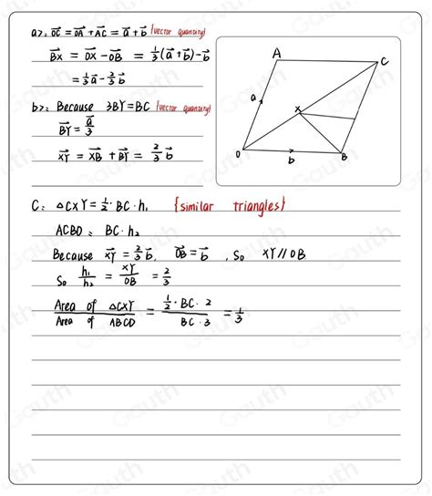 Solved 4 In The Diagram Below OACB Is A Parallelogram Where Vector