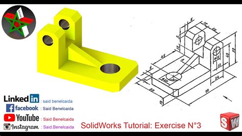 Solidworks Tutorial For Beginners Exercise Youtube