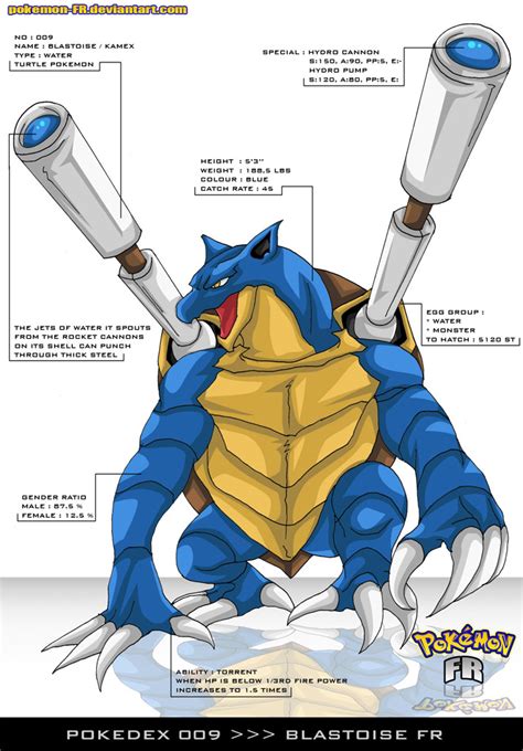 Pokedex 009 Blastoise Fr By Pokemon Fr On Deviantart