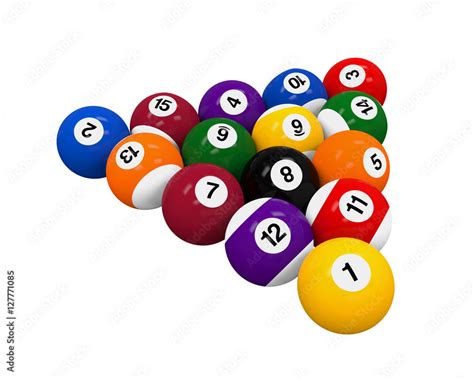 Set Of Billiard Balls Stock Illustration Adobe Stock