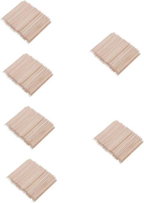 600 Pcs Nail Art Wood Sticks 2 End Nail Wooden Sticks Wood Cuticle