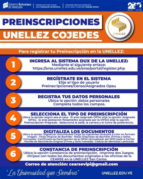 Pasos Para Realizar Tu Preinscripci N En La Unellez Cojedes