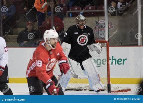 MacKenzie Blackwood of the New Jersey Devils Editorial Photography - Image of practice, play ...