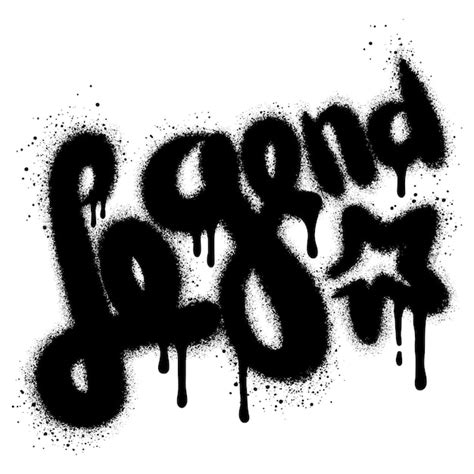 Premium Vector Graffiti Legend Text Sprayed In Black Over White