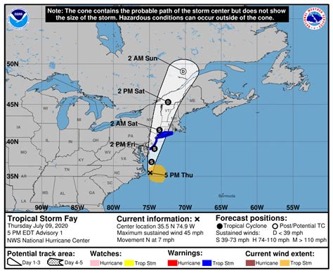 Wheres Tropical Storm Fay Now Live Radar And Map Of Path