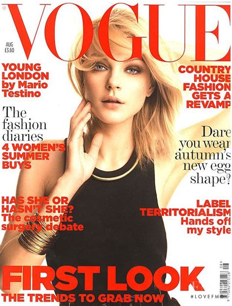 Cover Of Vogue Uk With Jessica Stam August Id Magazines