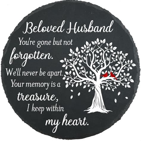 Husband Memorial Stone Husband Memorial Garden Slate Sympathy Ts For Loss Of