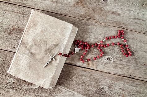 Very old prayer book and rosary | Stock image | Colourbox