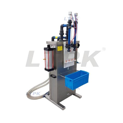 Fully Pneumatic Semi Automatic 2 Nozzles Corrosive Liquid Filling Machine