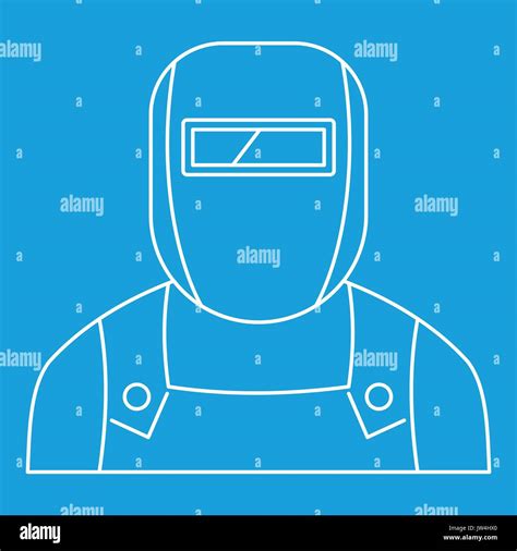 Welder Icon Outline Style Stock Vector Image Art Alamy