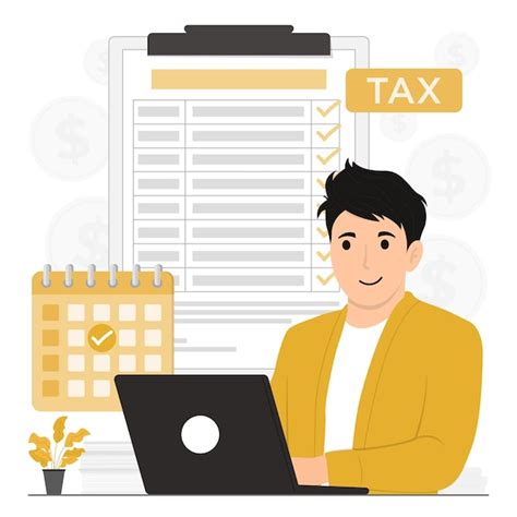 Premium Vector Flat Vector Paying Tax Income Tax Business Tax