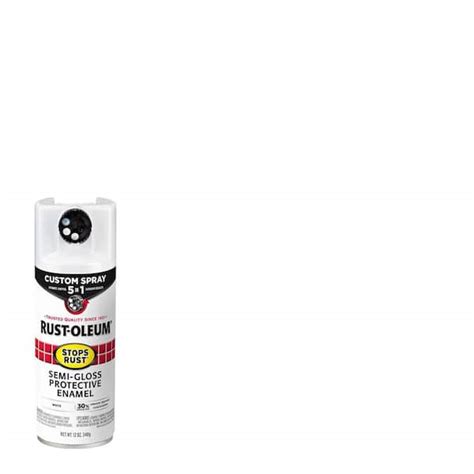 Rust Oleum Stops Rust 12 Oz Custom Spray 5 In 1 Semi Gloss White Spray