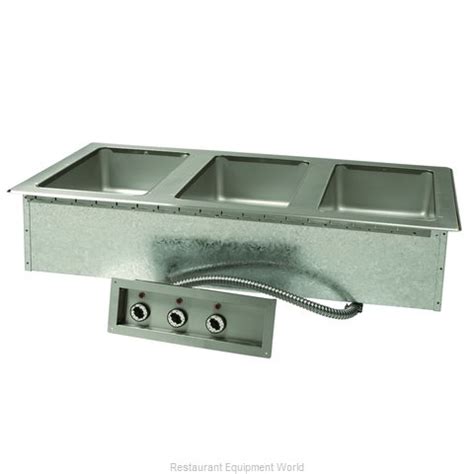 Advance Tabco DISW Hot Food Well Unit Drop In Electric Three Pan Drop In Hot Food Well
