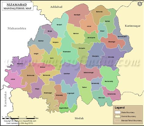 Nizamabad Tehsil Map Telangana