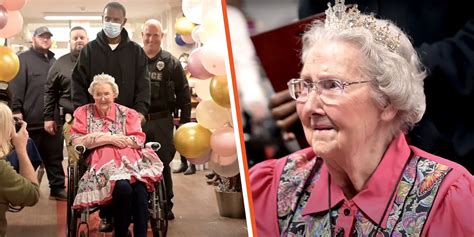 105 Year Old Grandma Dons Tiara And Dress To Celebrate Her First Ever Birthday Party