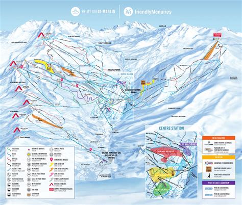 Les Menuires Piste Map / Trail Map