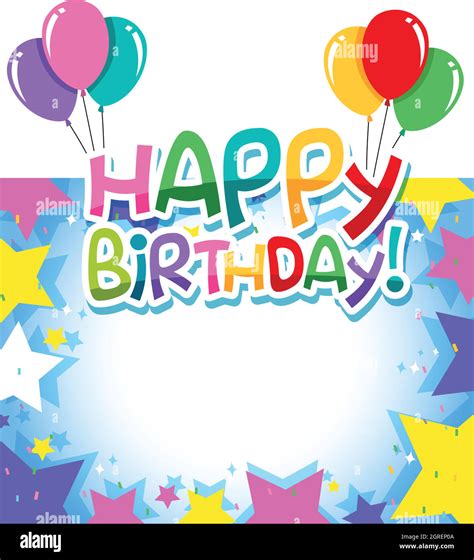 A birthday border template Stock Vector Image & Art - Alamy