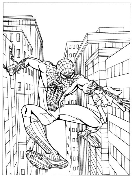 Coloriage Spiderman 78663 Super héros Dessin à colorier