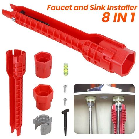 In Sink Basin Multifunction Faucet Wrench Install Tap Spanner