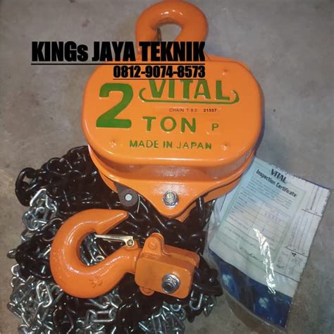 Jual CHAIN BLOCK VITAL 2 TON X 10 METER JAPAN Shopee Indonesia