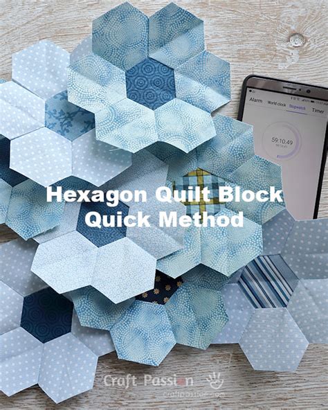 Quick Machine Sew Hexagon Flower Quilt Block • Craft Passion