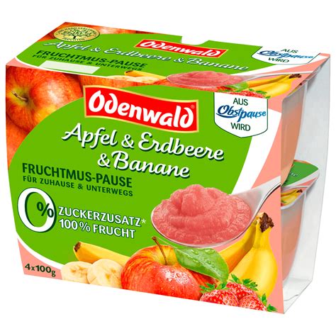 Odenwald Fruchtmus APfel Erdbeere Banane 4x100g Bei REWE Online