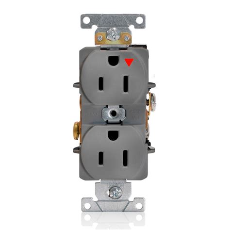 TOMA DOBLE EMPOTRABLE G INDUSTRIAL TIERRA AISLADA 2X15A L T 125V GRIS