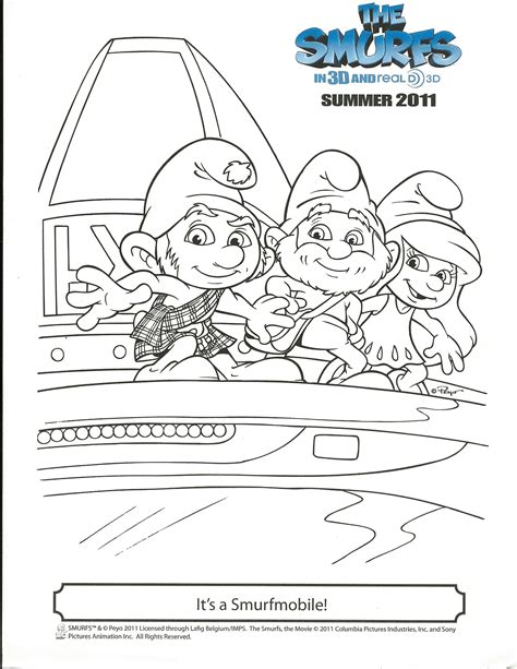 Smurf Christmas Coloring Pages Coloring Home