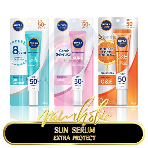 Jual NIVEA Sun Face Serum Oil Control Instant Aura C E SPF50 30 Ml