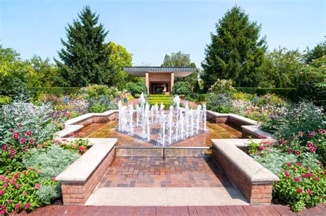 The Circle Garden Area At Chicago Botanic Garden Glencoe Usa Stock