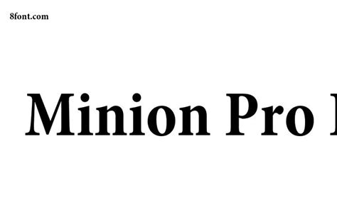 Minion Pro Bold Cond Font - Free Font Download