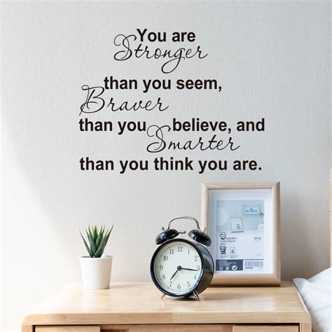 You Are Stronger Than You Seem Positive Inspirational Quotes Office