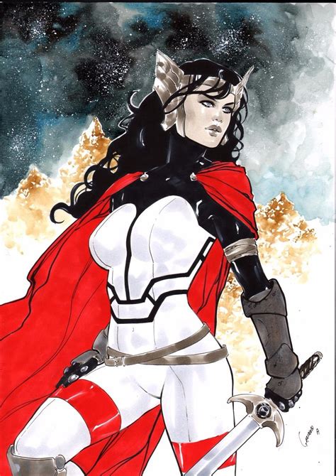 Lady Sif By Gardenio Lima Drawing Superheroes Lady Sif Comic Art