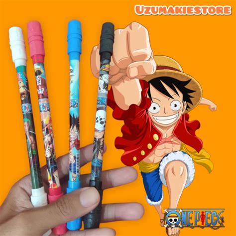 Jual Pulpen Gel Putar Jari Karakter Anime One Piece Luffy Zoro Law