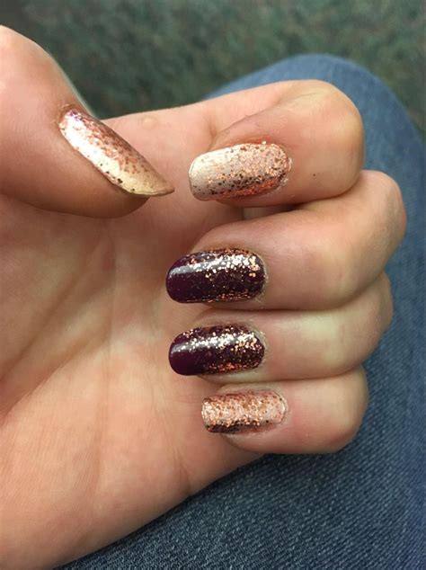 Color Street Aberdeen Aubergine At The Plaza With Coming Up Rose Gold