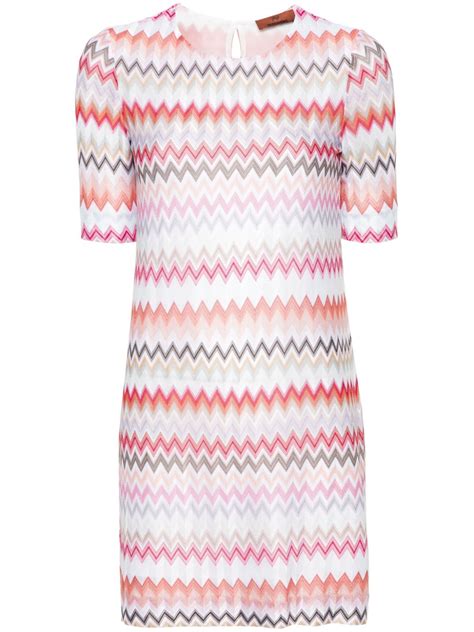 Missoni Zigzag Woven Mini Dress White Farfetch