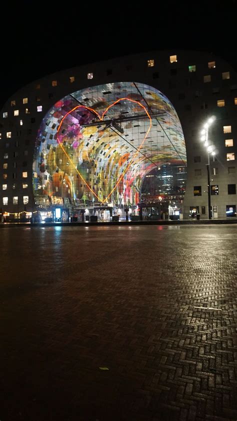 Markthal Rotterdam At Night In The Netherlands Rotterdam Rotterdam