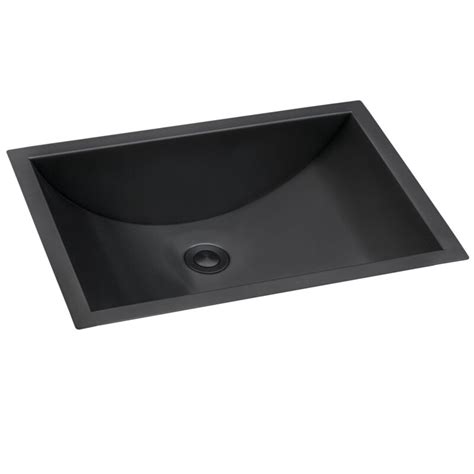 Ruvati 18 X 12 Inch Gunmetal Black Stainless Steel Rectangular Bathroom