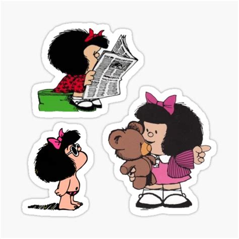 Pegatina Divertidos Cómics De Mafalda Quino De Minimalistlive Redbubble