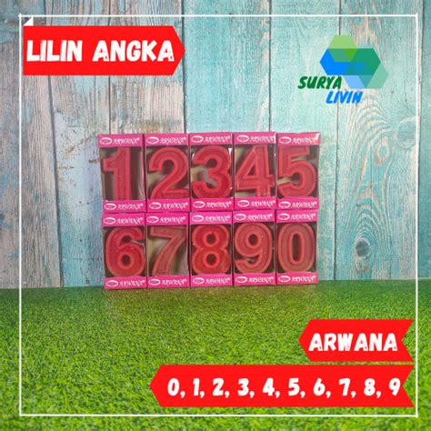 Lilin Angka Merah Lilin Ulang Tahun Angka Arwana Lazada Indonesia