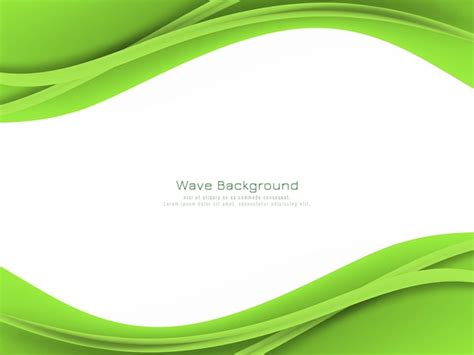 Fondo Abstracto De La Onda Verde Vector Premium