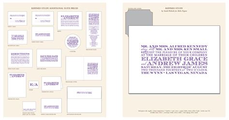 Refined Study Letterpress Wedding Invitations