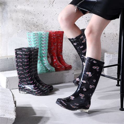 Bottes De Pluie Imprim Floral Pour Femmes Sambottes