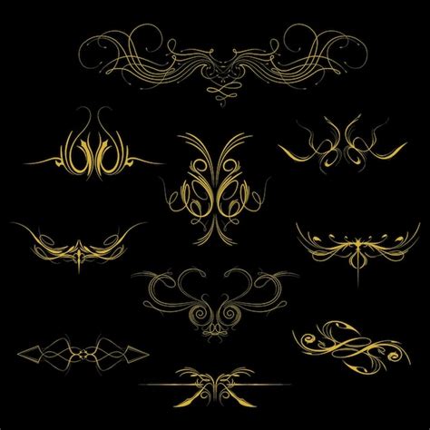 Conjunto De Vectores Decorativos Vector Premium