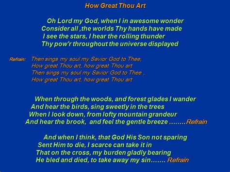 Ppt How Great Thou Art O Lord My God When I In Awesome Off