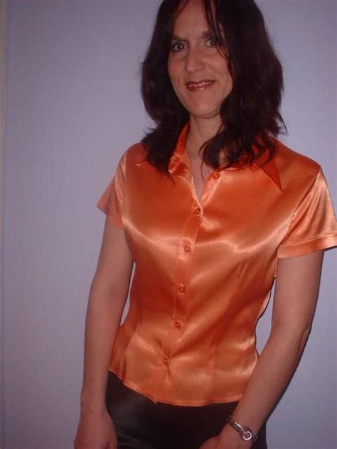 Pin En Satin Blouse Pics Amateur