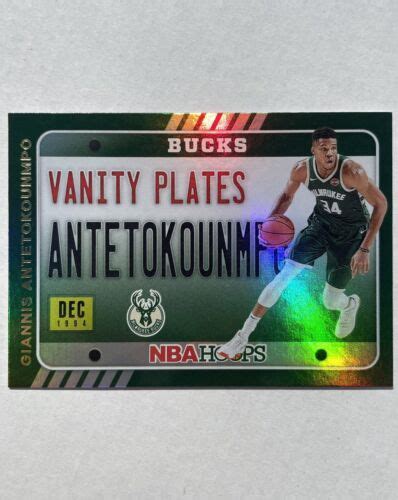 Giannis Antetokounmpo Panini Hoops Vanity Plates Holo Ebay