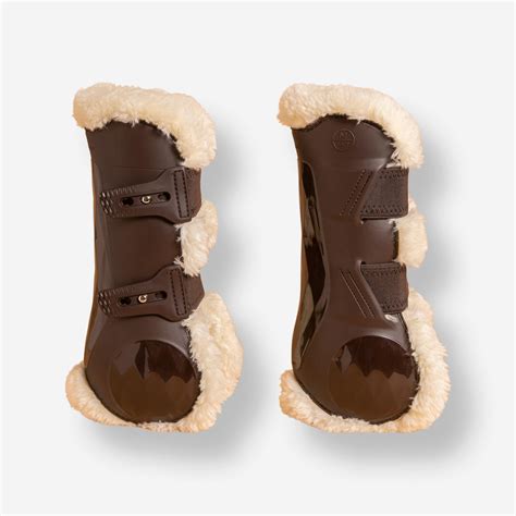 Horse Riding Synthetic Sheepskin Open Tendon Boots Twin-Pack 580