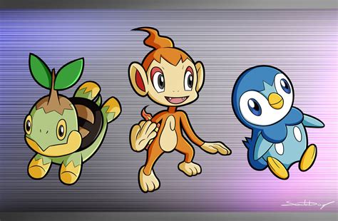 Sinnoh Starters! by SodaDog on DeviantArt